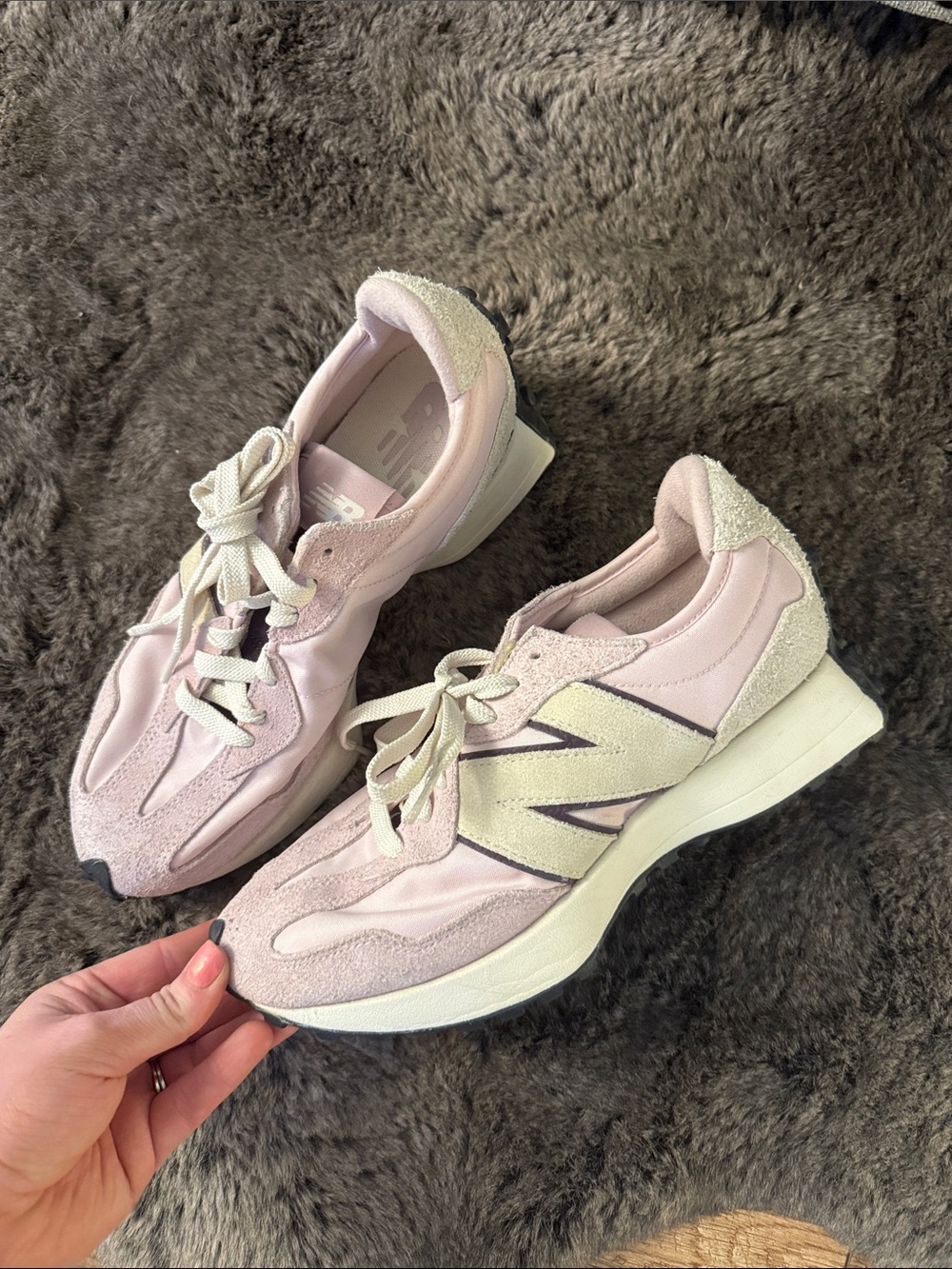 New Balance 327 Women's Light Pink Suede & Mesh Sneakers